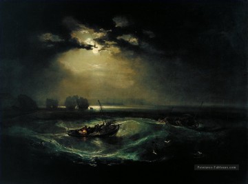 Pêcheurs en mer Le Turner de Cholmeley Sea Piece paysage Peinture à l'huile
